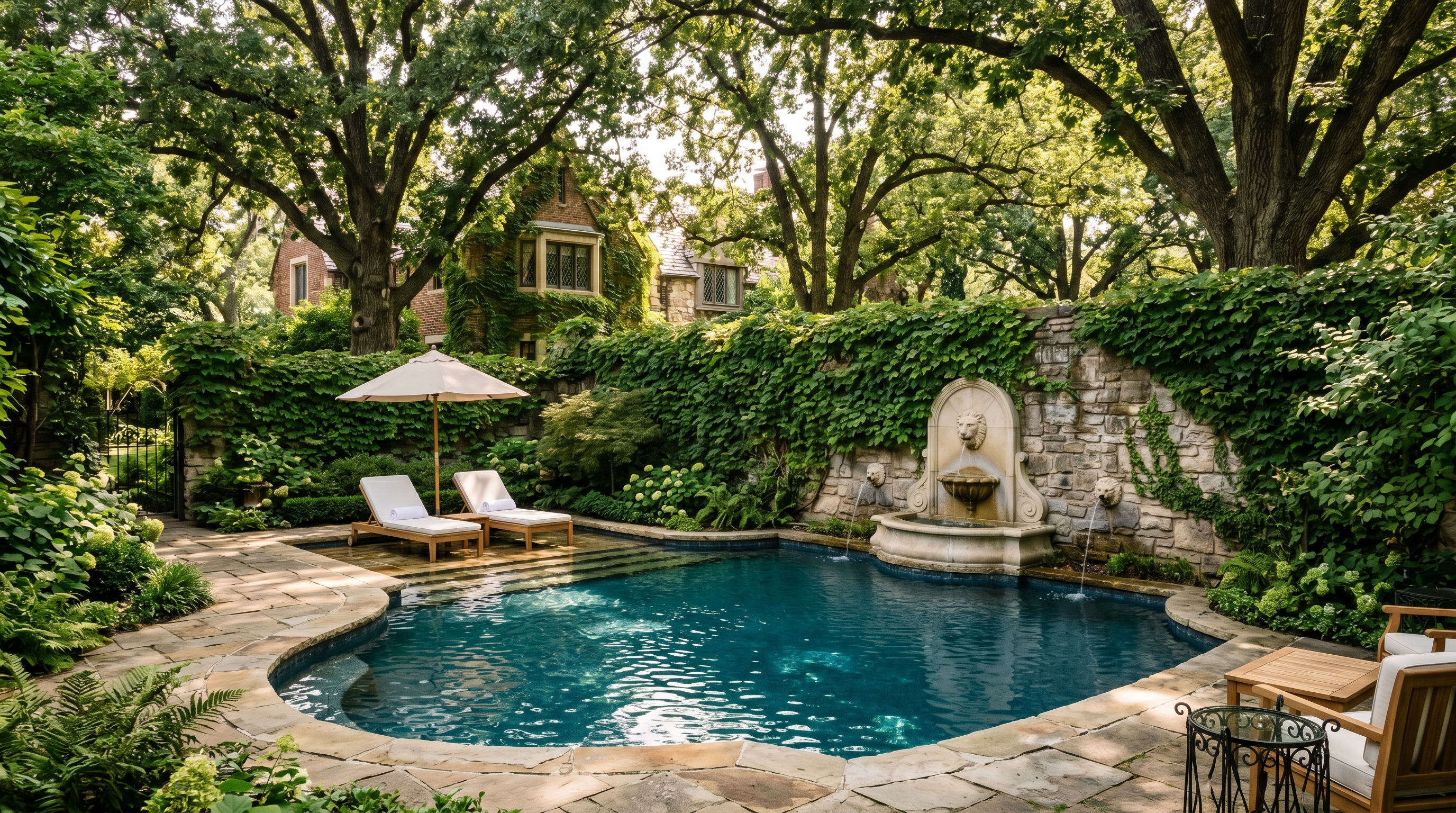 Historic Estate Pool Construction Midtown Tulsa